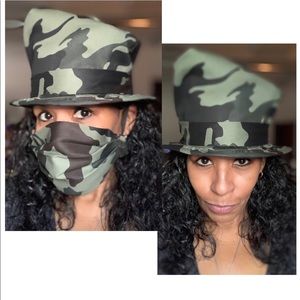 Handmade Camouflaged Hat & Mask Set